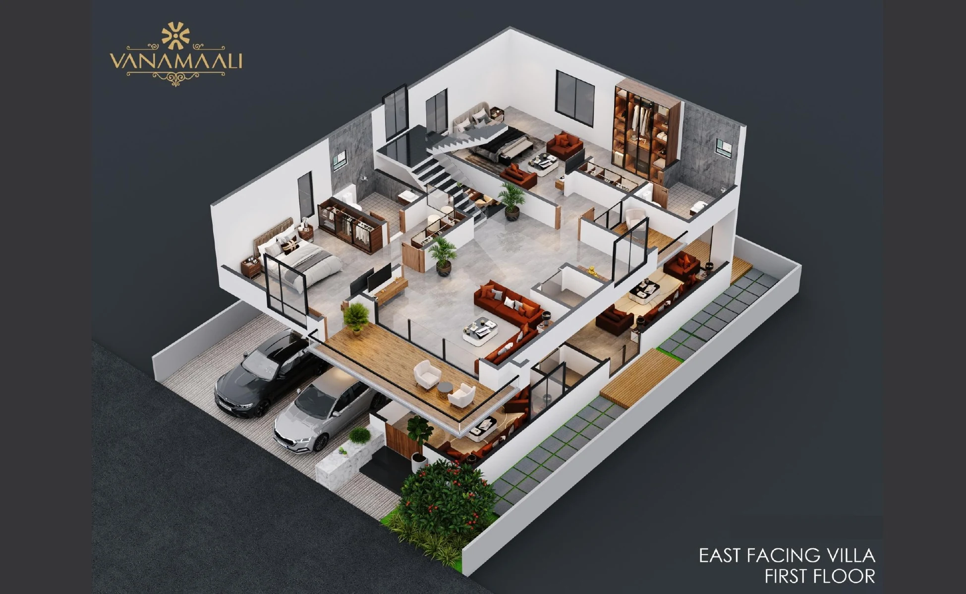 Isometric first floor plan