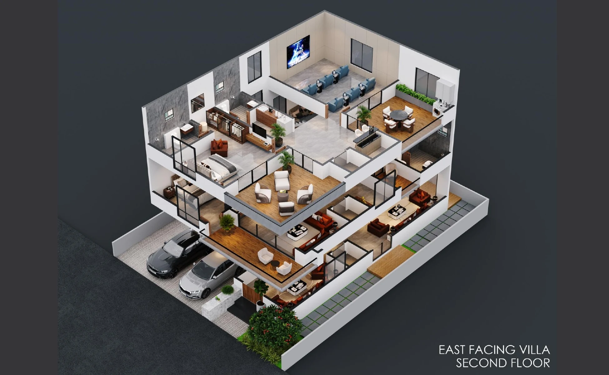 Isometric second floor plan